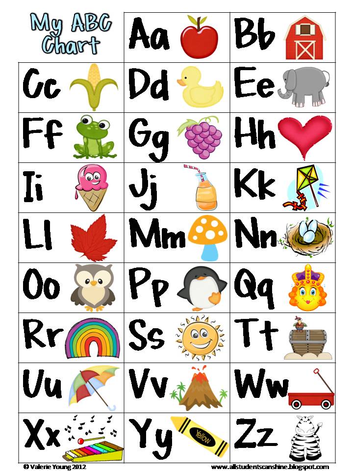 Download Printable alphabet chart