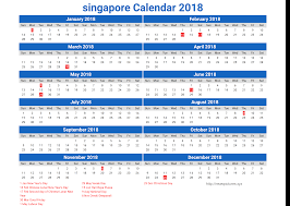 Download Printable calendar 2018 singapore holidays