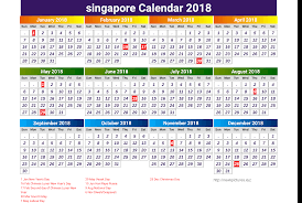 Download Printable calendar 2018 singapore