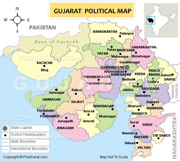 Download gujarat political map