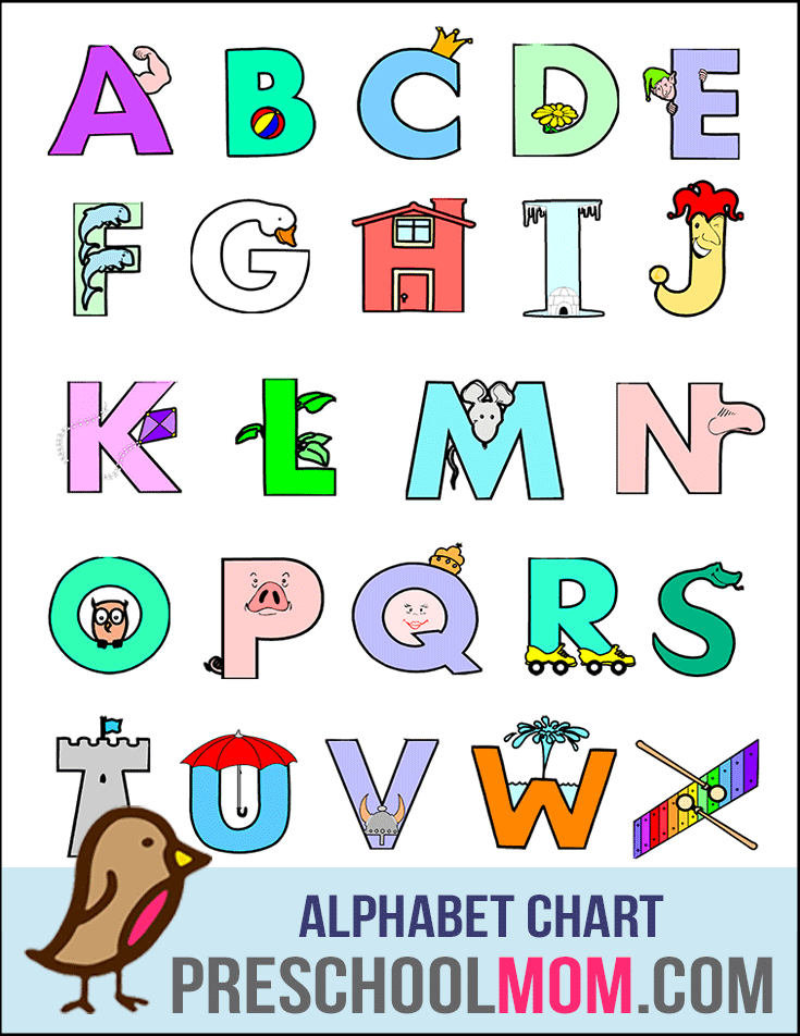 Free Printable alphabet chart