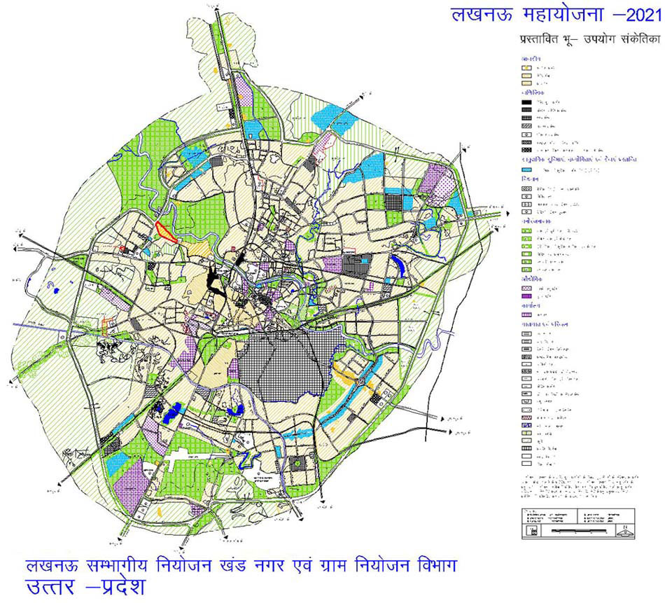 Master plan lucknow 2021 map