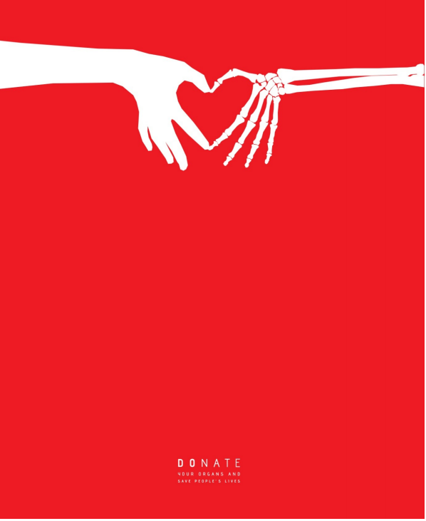Organ donation poster with minimal design