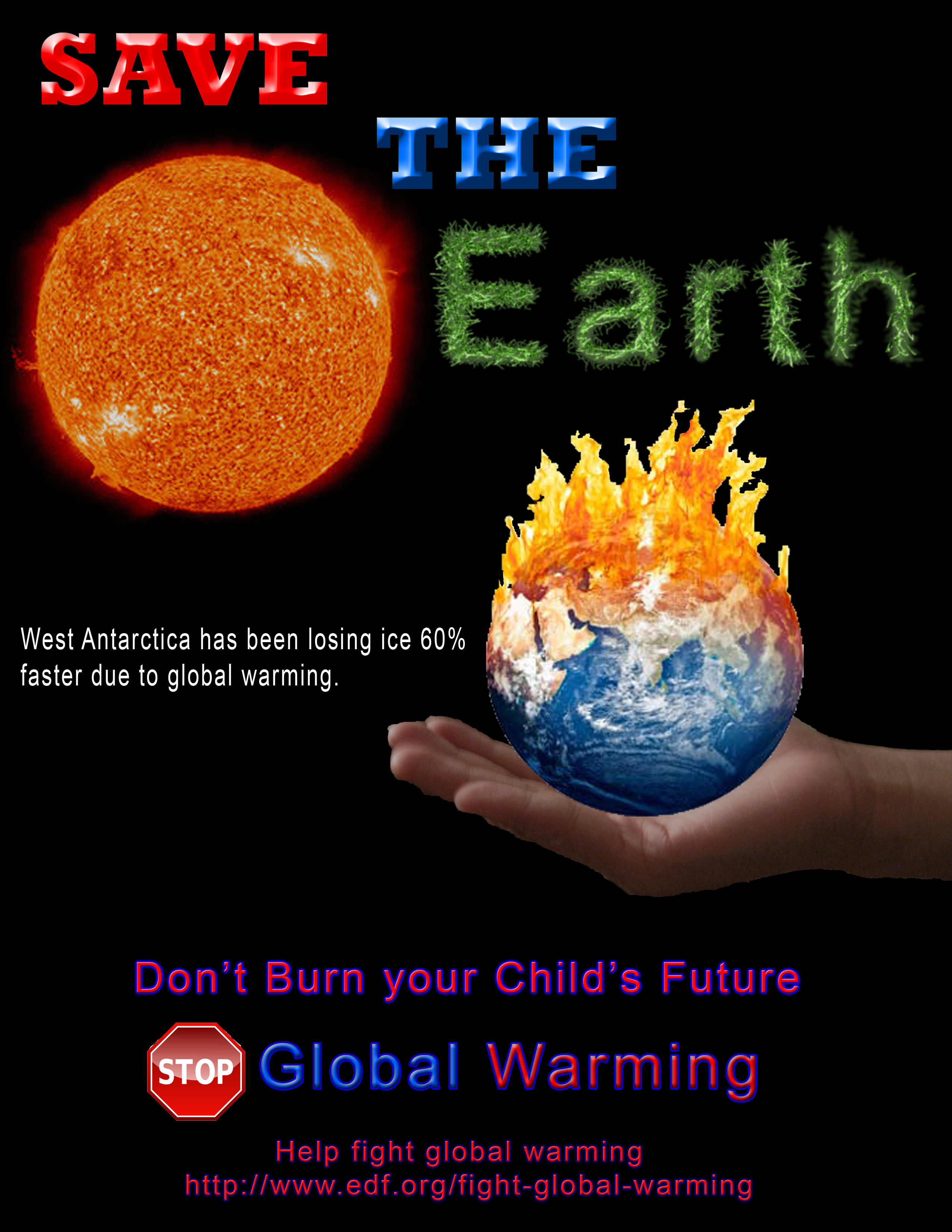 Poster of global warming for social media