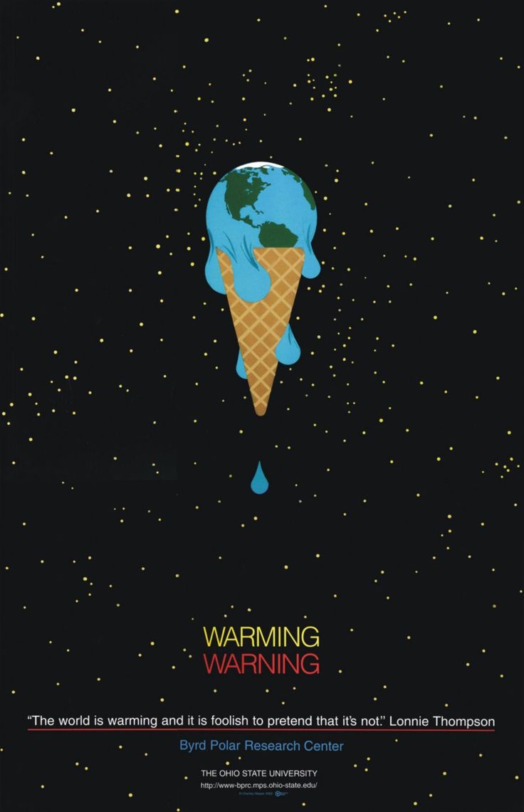 Poster of global warming for twitter