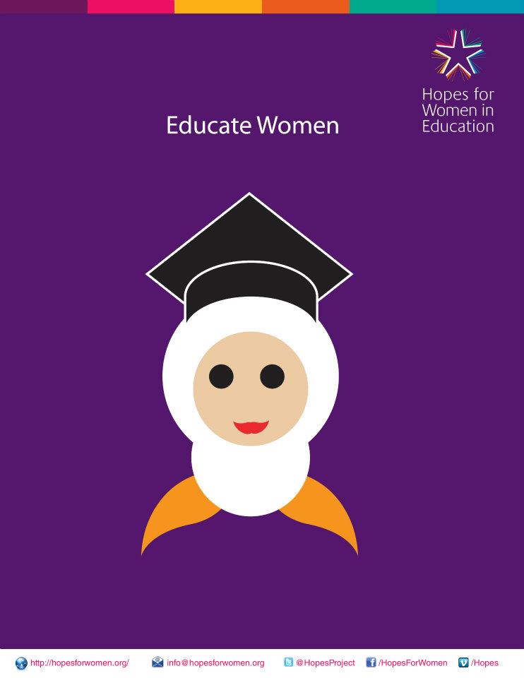 Poster on women education ad campaign