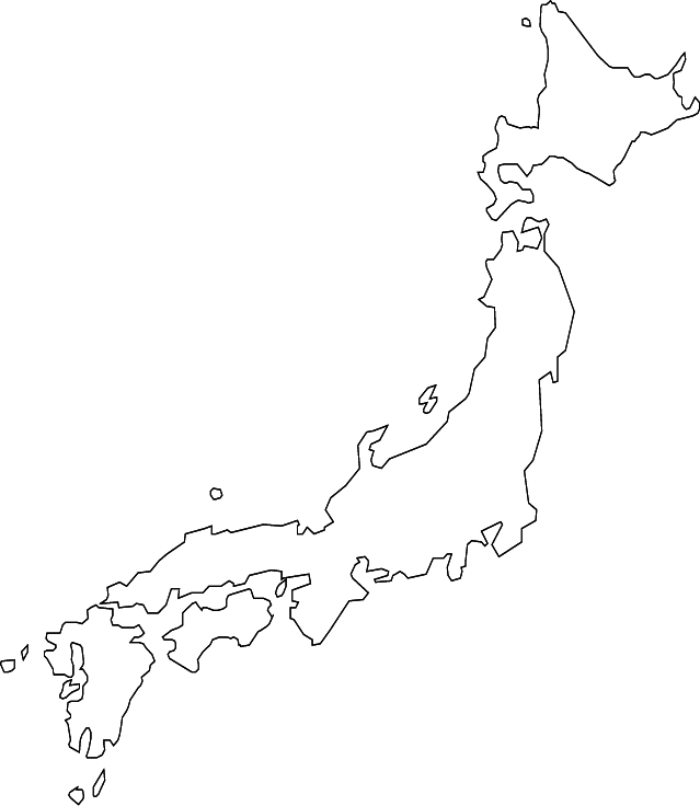 Printable map of Japan