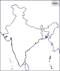 Printable outline map of india (3)