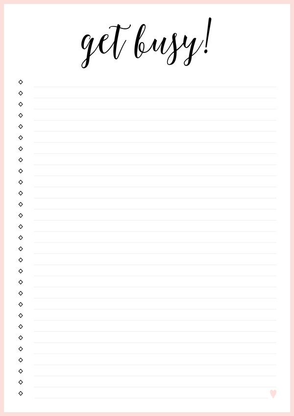 Printable to do list free