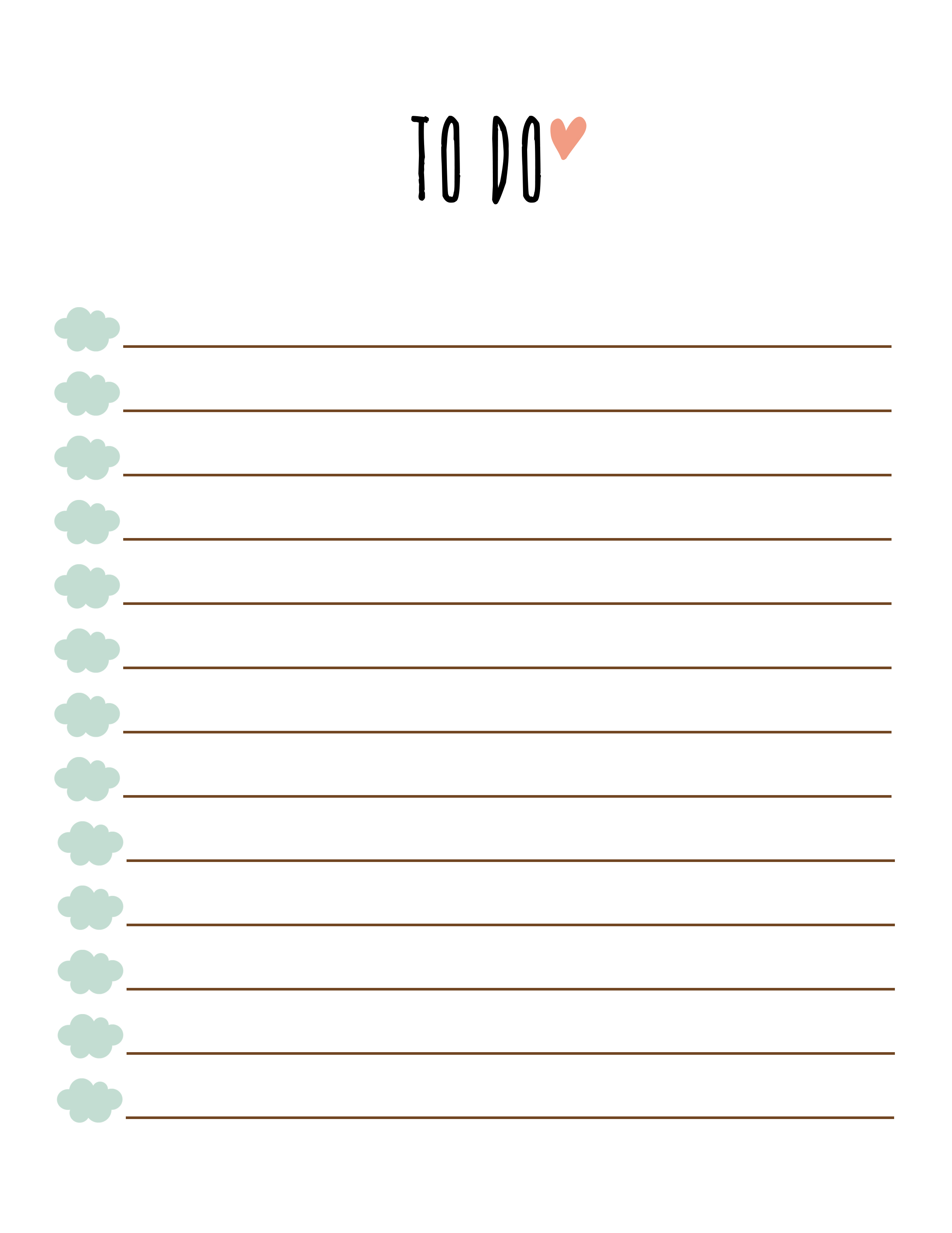 Printable to do list