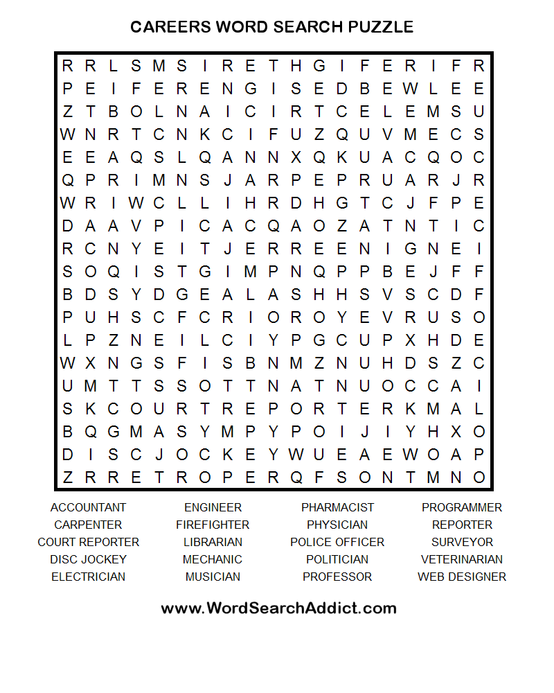 Printable word searches (1)