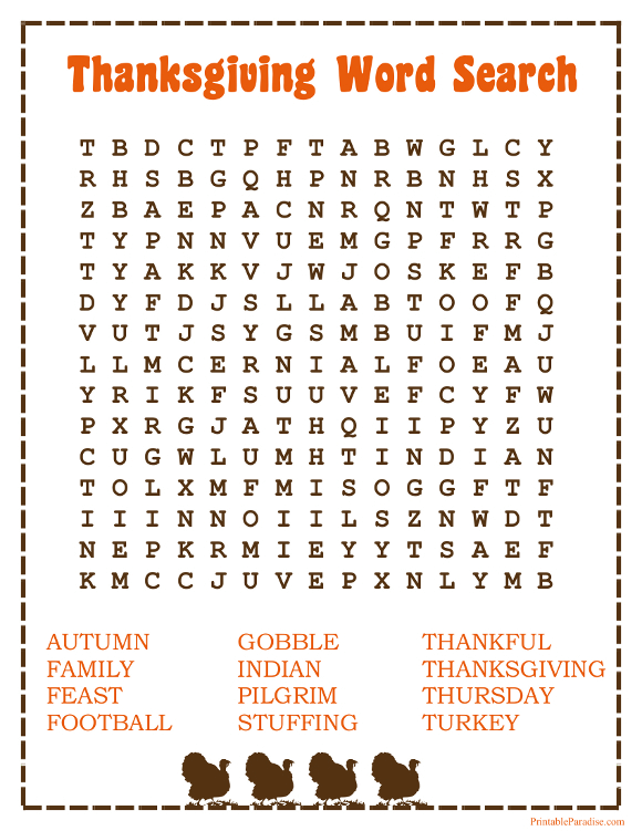 Printable word searches free