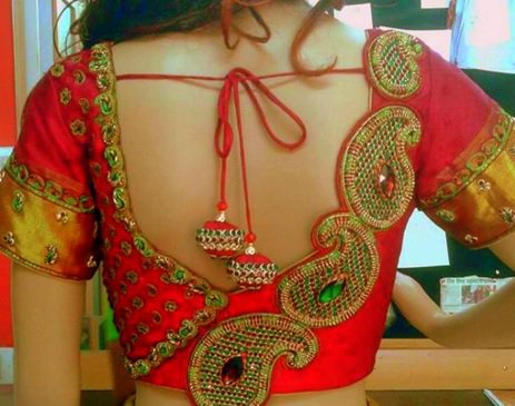 Sexy blouse design 2017 latest images with stone work
