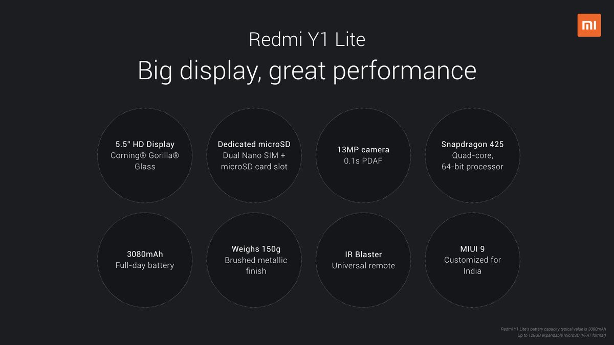 Xiaomi redmi y1 mobile phone features guide photo  