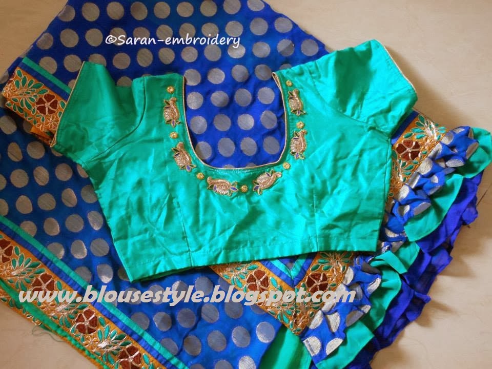 Traditional Blouse neck design south indian