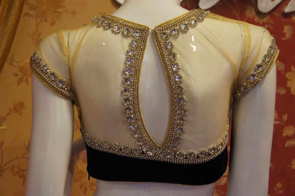 Blouse design with net back