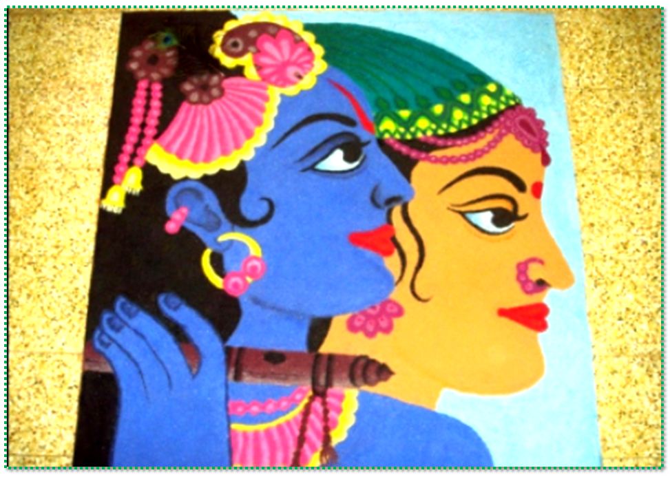Best Krishna rangoli images latest