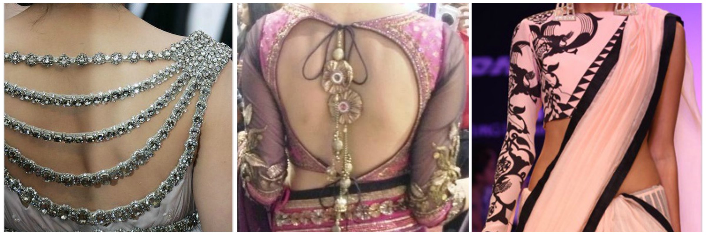 Classy blouse back designs