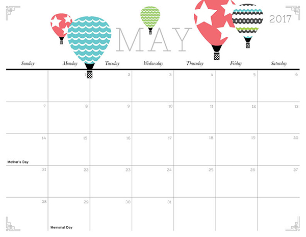 Cute printable calendar