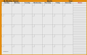 Printable monthly planner