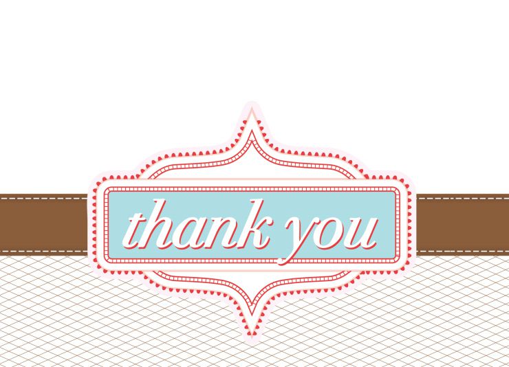 Download Printable thank you cards template