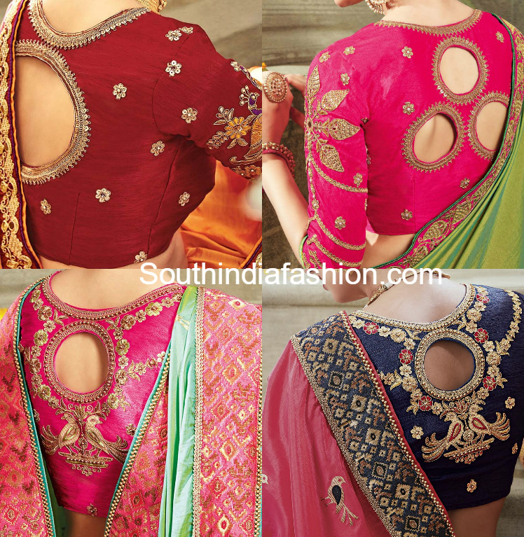 Fancy Blouse neck design south indian