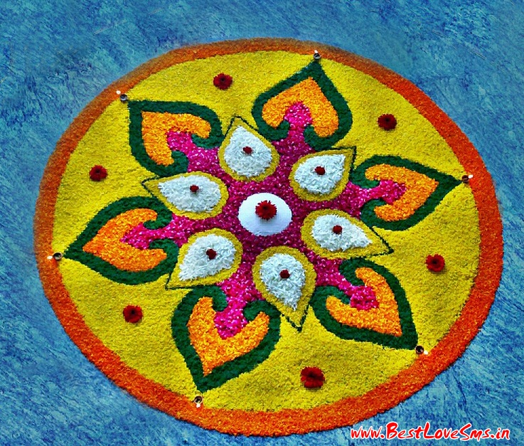 Flower Rangoli designs for competition 2018