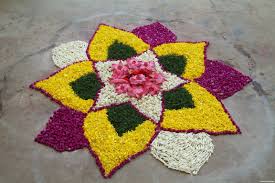 Flower rangoli images for competition