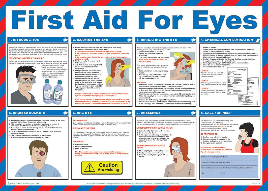 Printable Chart Of First aid Procedures Pdf