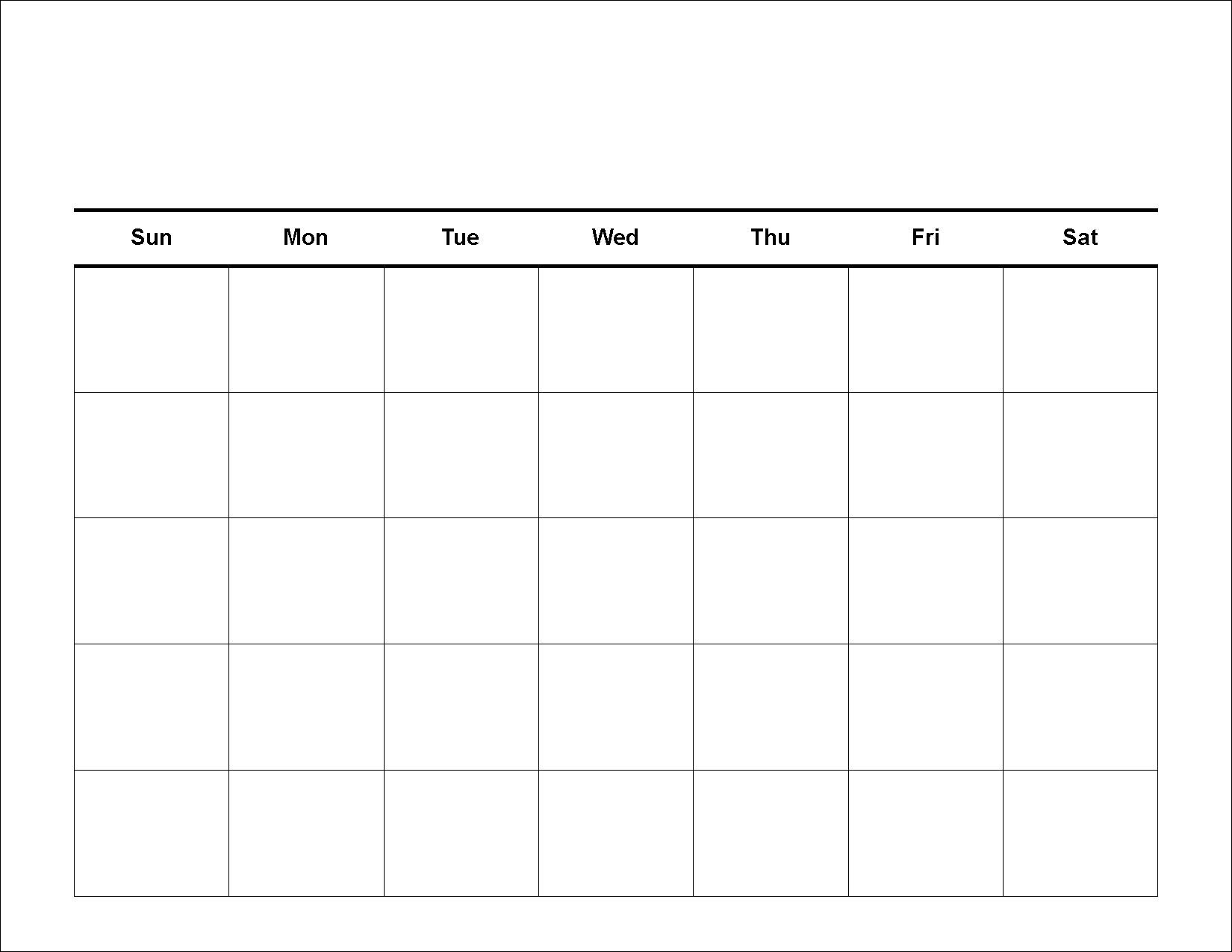 Free printable blank calendar latest