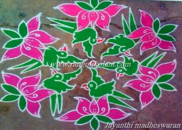 Guide to make Rangoli designs with dots 15 8 step