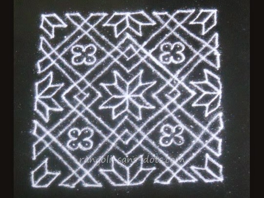 How to make Rangoli designs with dots 15 8 step by step
