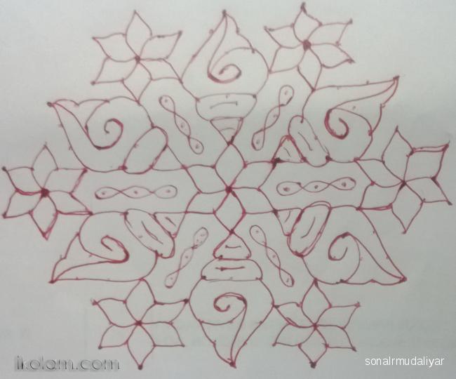 How to make Rangoli designs with dots 15 8