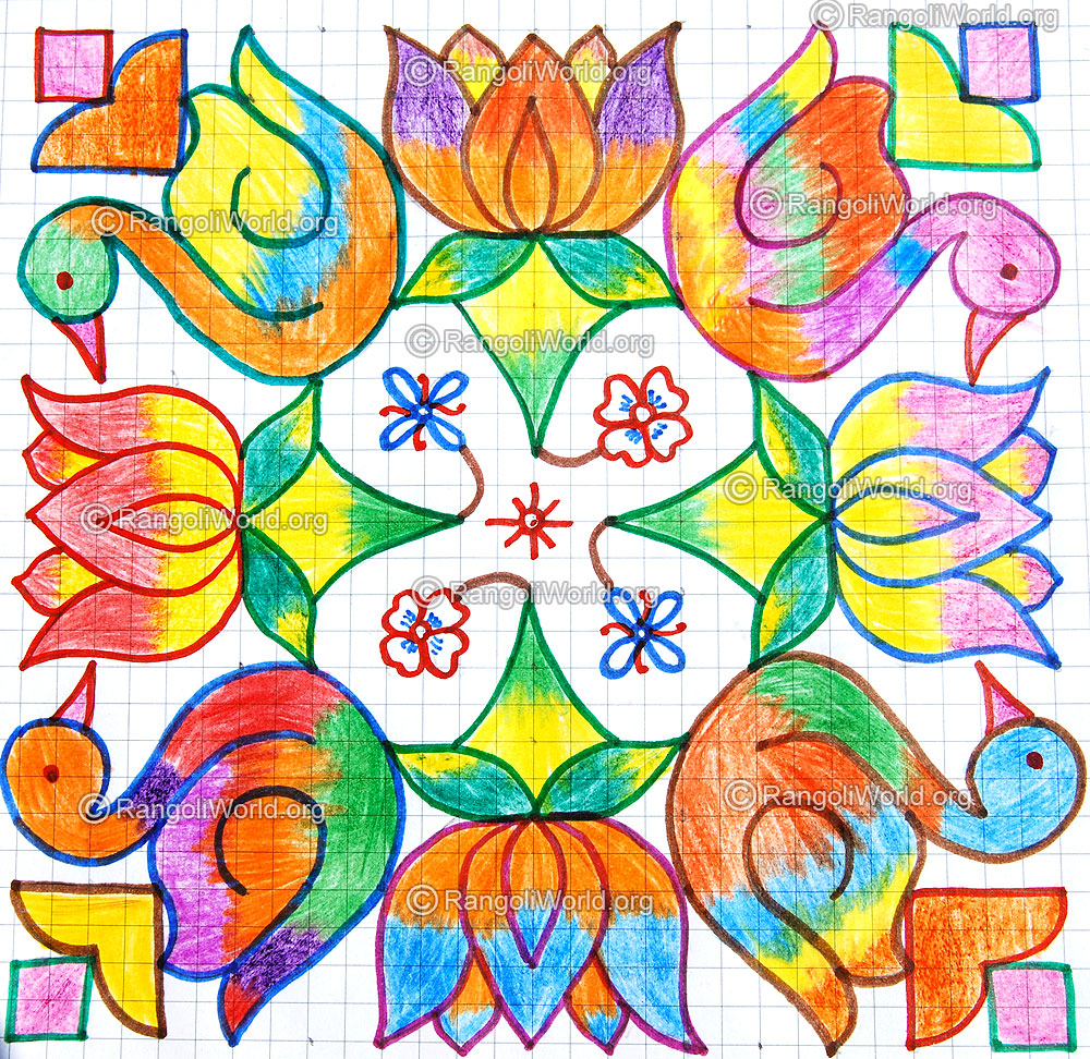 Images of Rangoli designs with dots 15 8