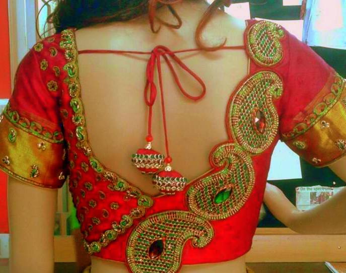Indian Blouse design back side