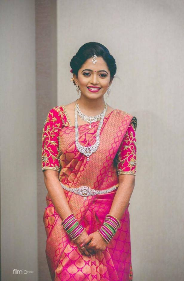 Latest Blouse designs for pattu sarees for bride