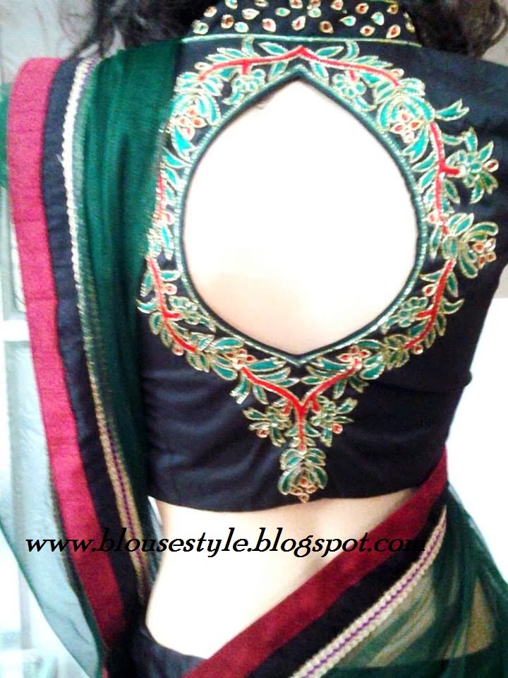 Latest Different types of blouse back neck designs