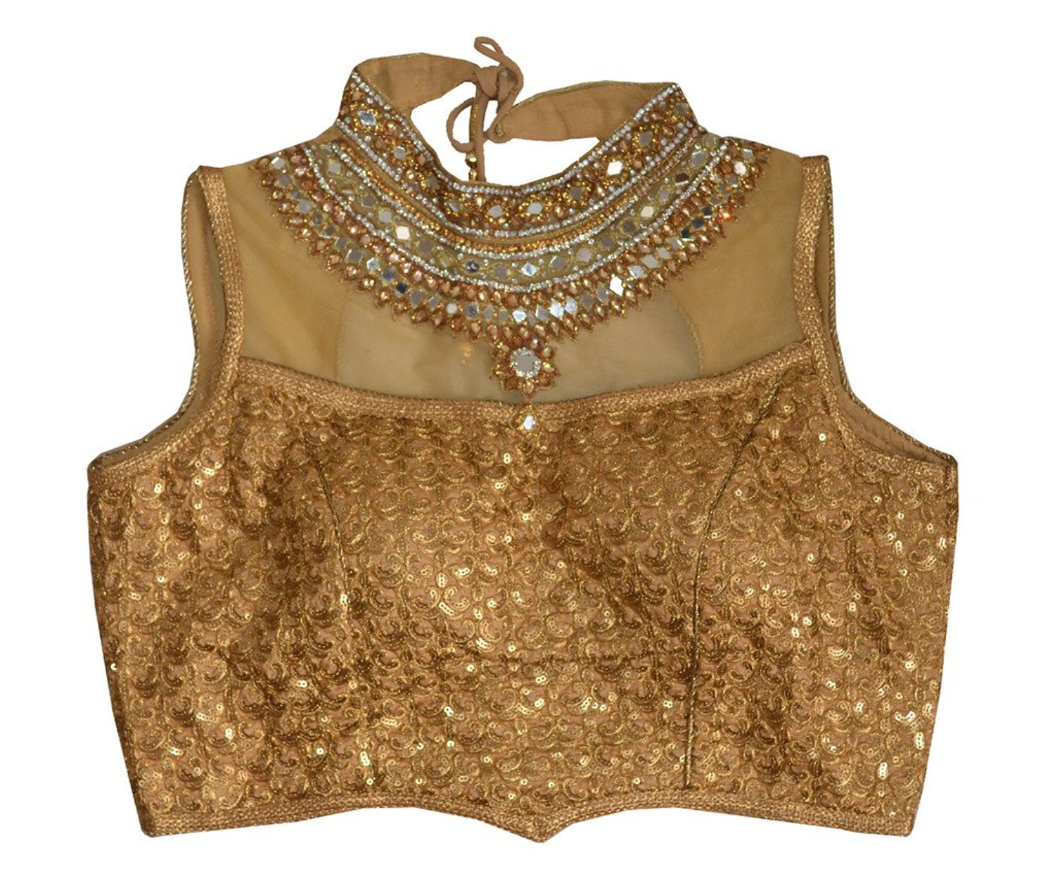 Latest Golden blouse designs images 2018