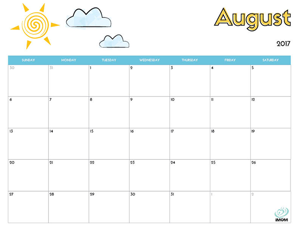 Latest Printable kids calendar