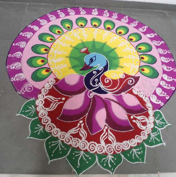 Latest Rangoli designs for competition 2018