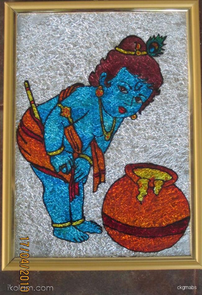 Makhan chor Krishna rangoli