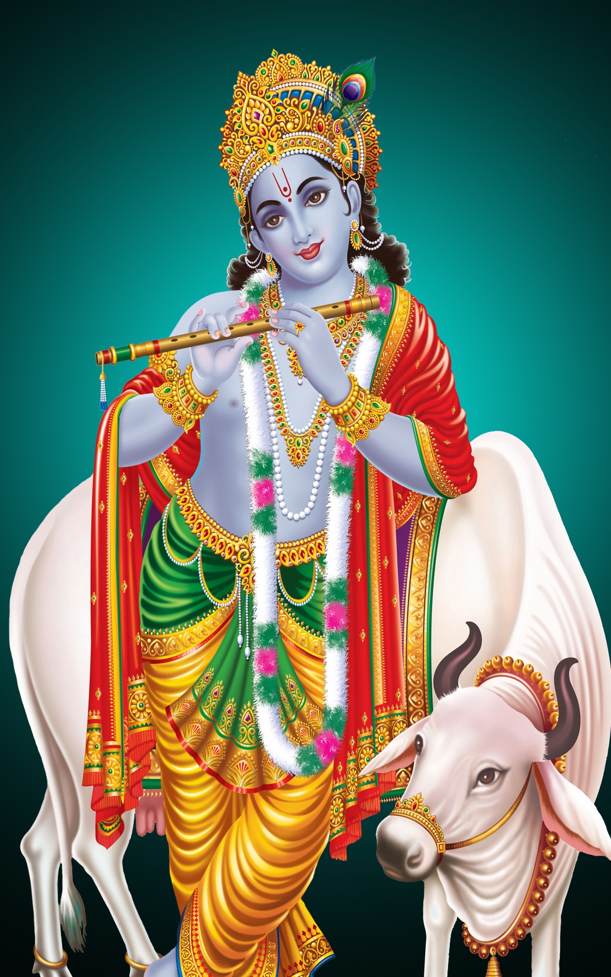 Painting of Lord krishna hd images for mobile