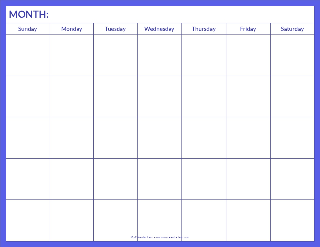 Printable calendar pages