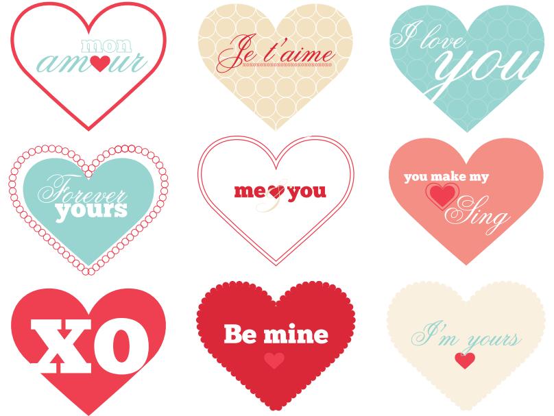 Printable valentine heart creative ideas