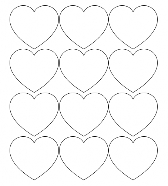 Printable Valentine HeartsFree Printable Heart Templates Large Medium Amp Small Stencils To