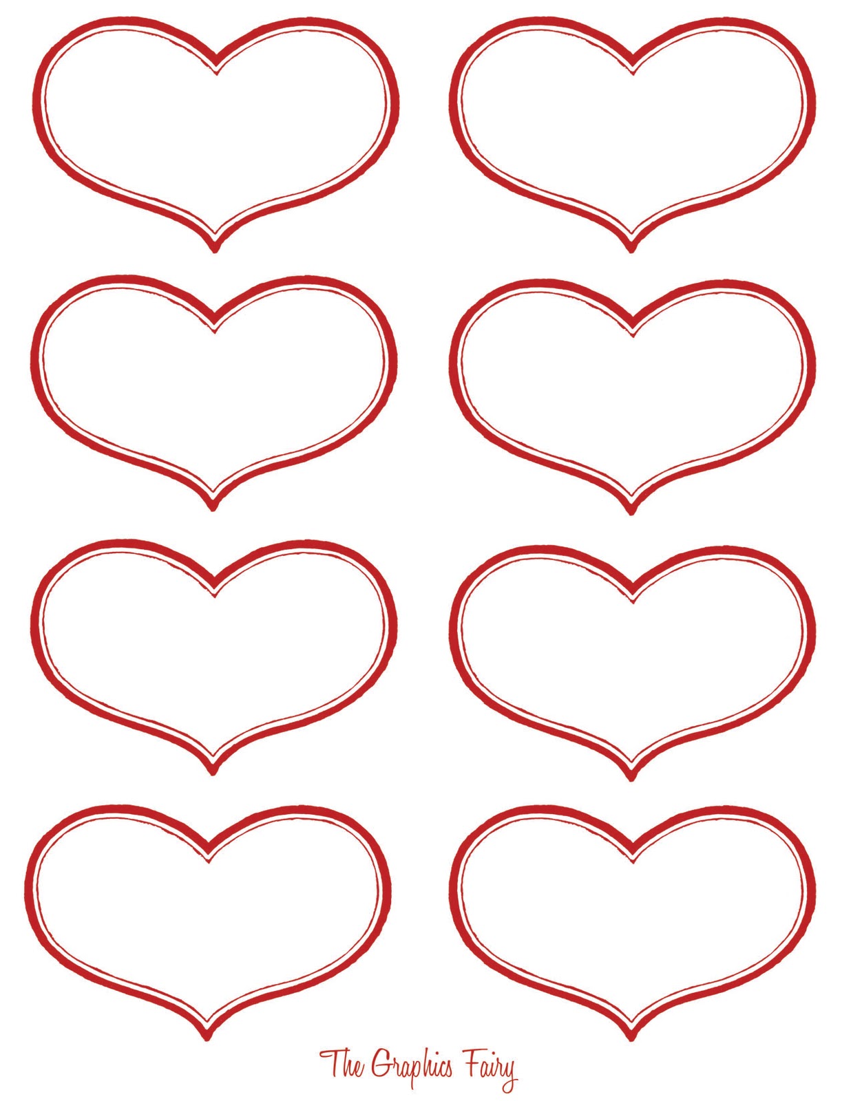 Printable valentine heart stickers