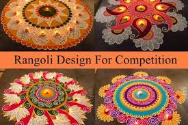 Prize winning rangoli designs with theme images