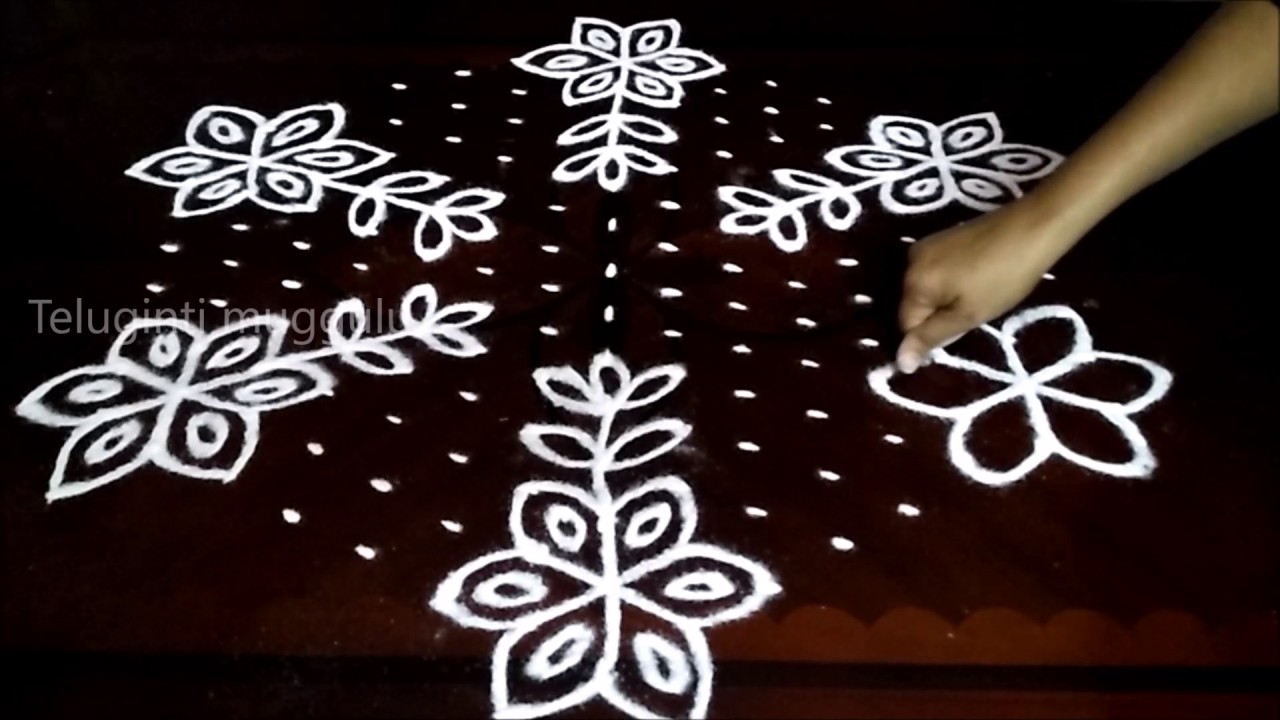 Rangoli designs with dots 15 8 step by step