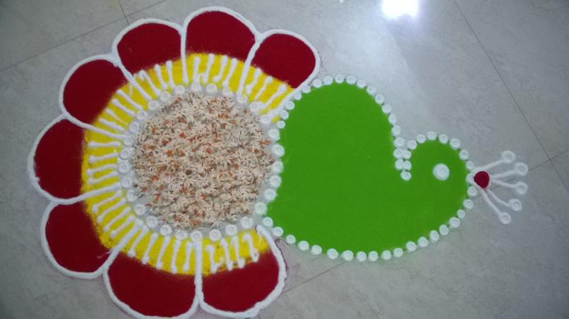 Simple Rangoli designs for competition in college