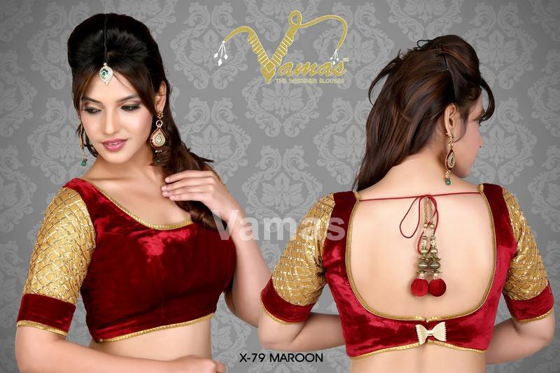 Velvet Blouse ka design